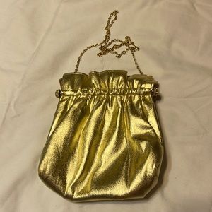 Vintage Clutch Purse Gold Metallic.
